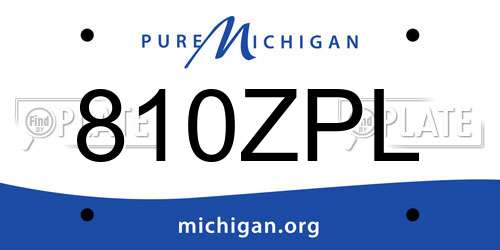 810ZPL Michigan License Plate