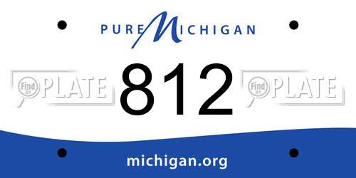 812 Michigan License Plate