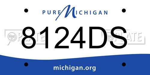 8124DS Michigan License Plate