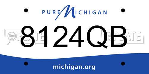 8124QB Michigan License Plate