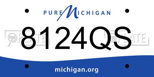 8124QS Michigan License Plate