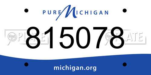 815078 Michigan License Plate