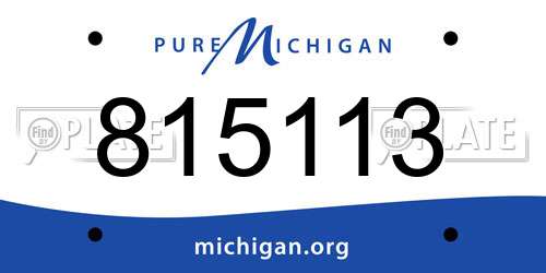 815113 Michigan License Plate
