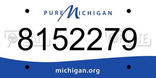 8152279 Michigan License Plate