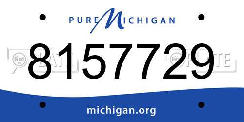 8157729 Michigan License Plate