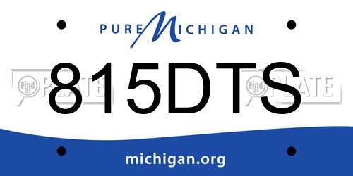 815DTS Michigan License Plate