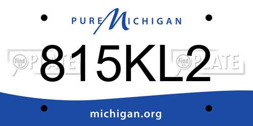 815KL2 Michigan License Plate