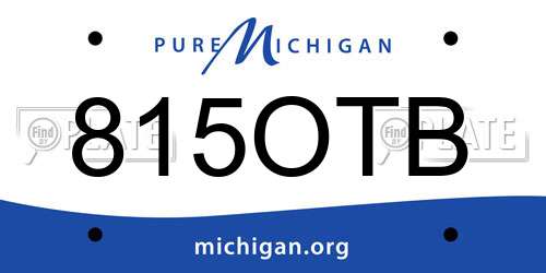 815OTB Michigan License Plate