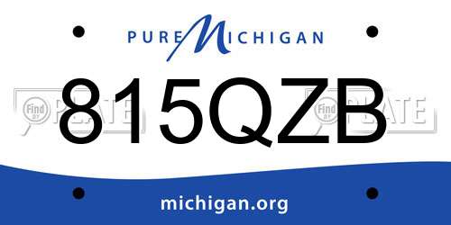 815QZB Michigan License Plate