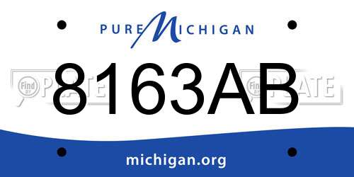8163AB Michigan License Plate