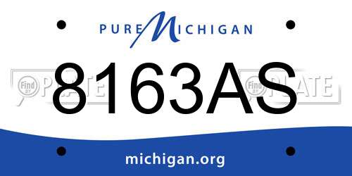8163AS Michigan License Plate