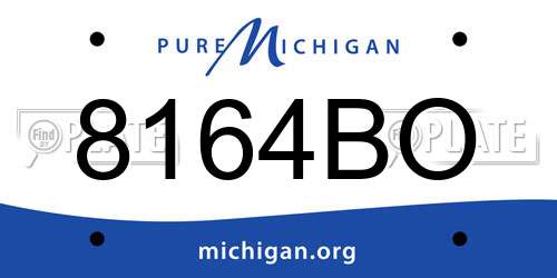 8164BO Michigan License Plate