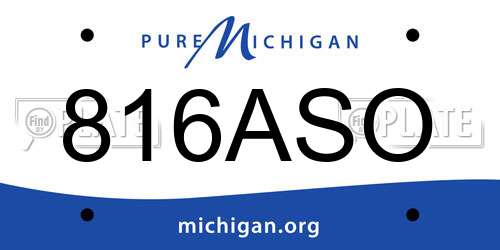 816ASO Michigan License Plate