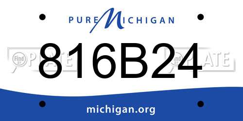816B24 Michigan License Plate