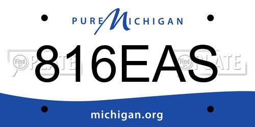 816EAS Michigan License Plate