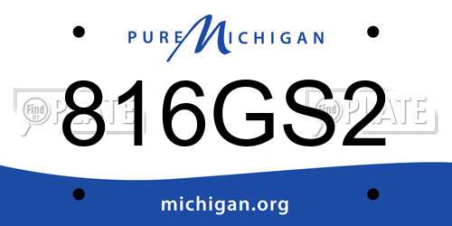 816GS2 Michigan License Plate