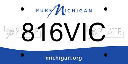 816VIC Michigan License Plate