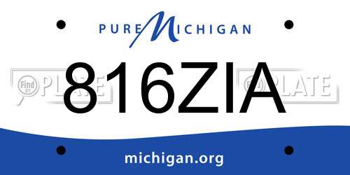 816ZIA Michigan License Plate