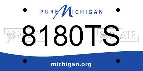8180TS Michigan License Plate