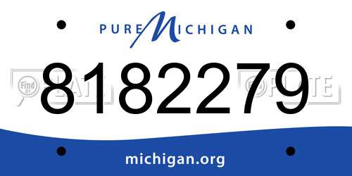 8182279 Michigan License Plate