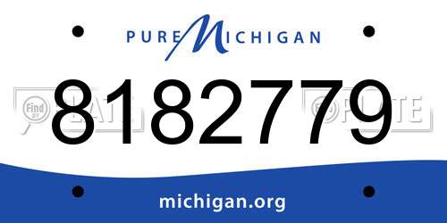 8182779 Michigan License Plate