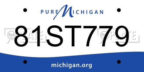 81ST779 Michigan License Plate