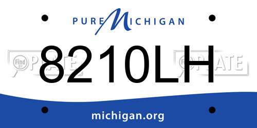 8210LH Michigan License Plate
