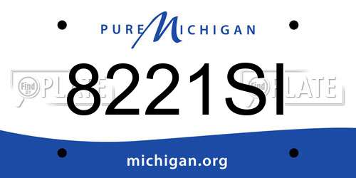 8221SI Michigan License Plate