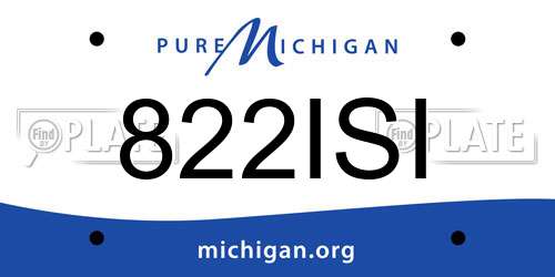 822ISI Michigan License Plate