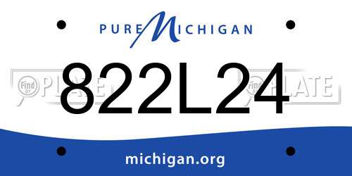 822L24 Michigan License Plate
