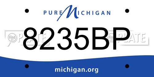 8235BP Michigan License Plate