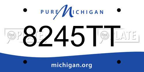 8245TT Michigan License Plate