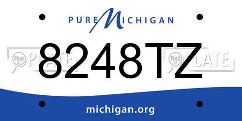 8248TZ Michigan License Plate
