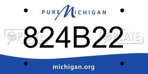 824B22 Michigan License Plate