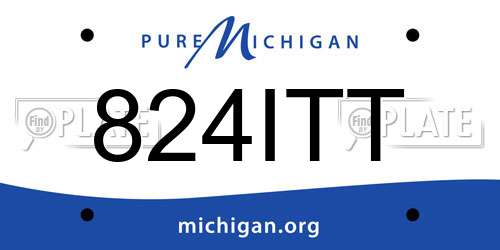 824ITT Michigan License Plate