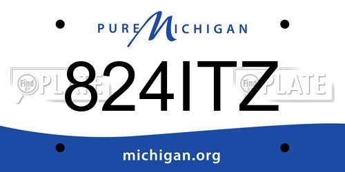824ITZ Michigan License Plate