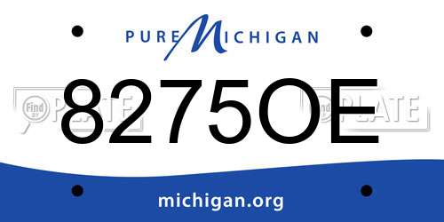 8275OE Michigan License Plate