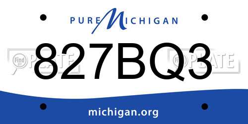 827BQ3 Michigan License Plate