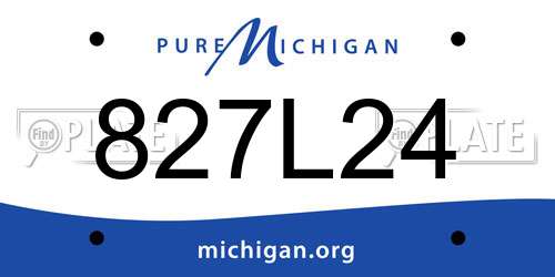 827L24 Michigan License Plate