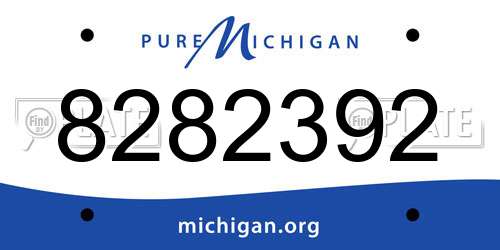 8282392 Michigan License Plate