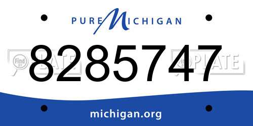 8285747 Michigan License Plate