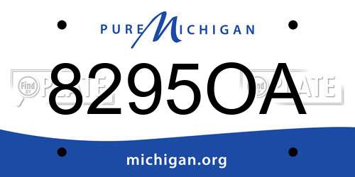 8295OA Michigan License Plate