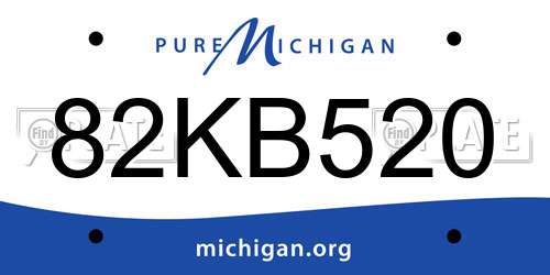 82KB520 Michigan License Plate