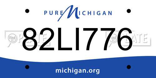 82LI776 Michigan License Plate