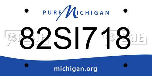 82SI718 Michigan License Plate