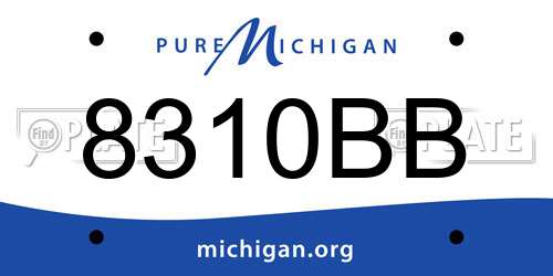 8310BB Michigan License Plate