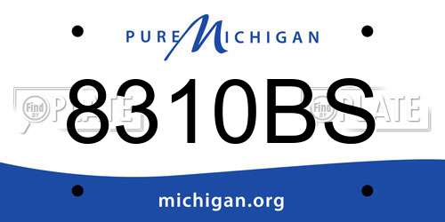8310BS Michigan License Plate