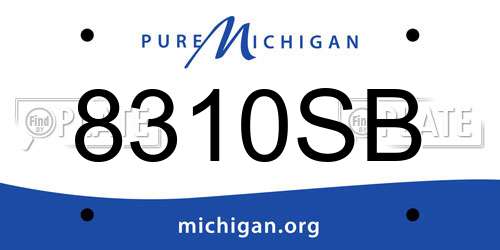 8310SB Michigan License Plate