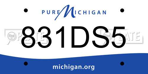 831DS5 Michigan License Plate