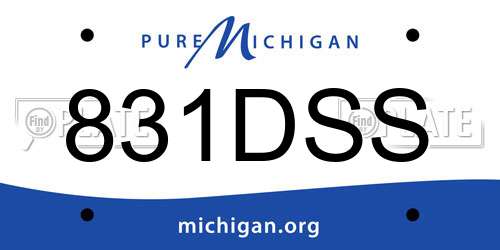 831DSS Michigan License Plate